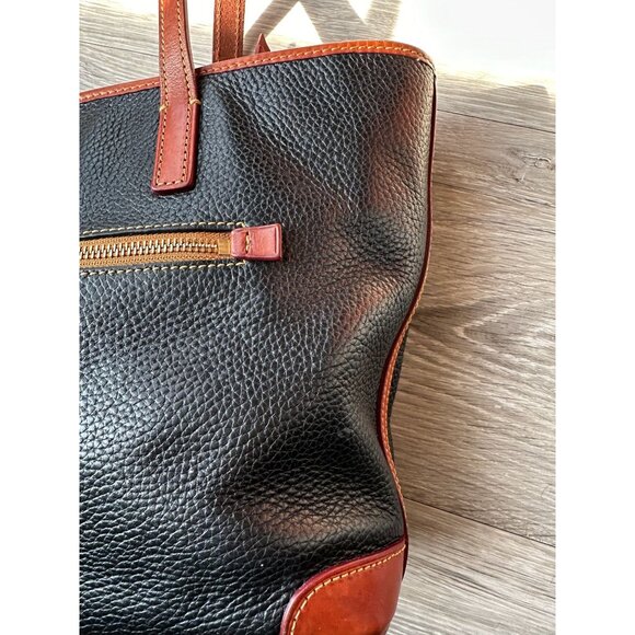 Dooney & Bourke Black and Copper Leather Colored Tote - Picture 14 of 16